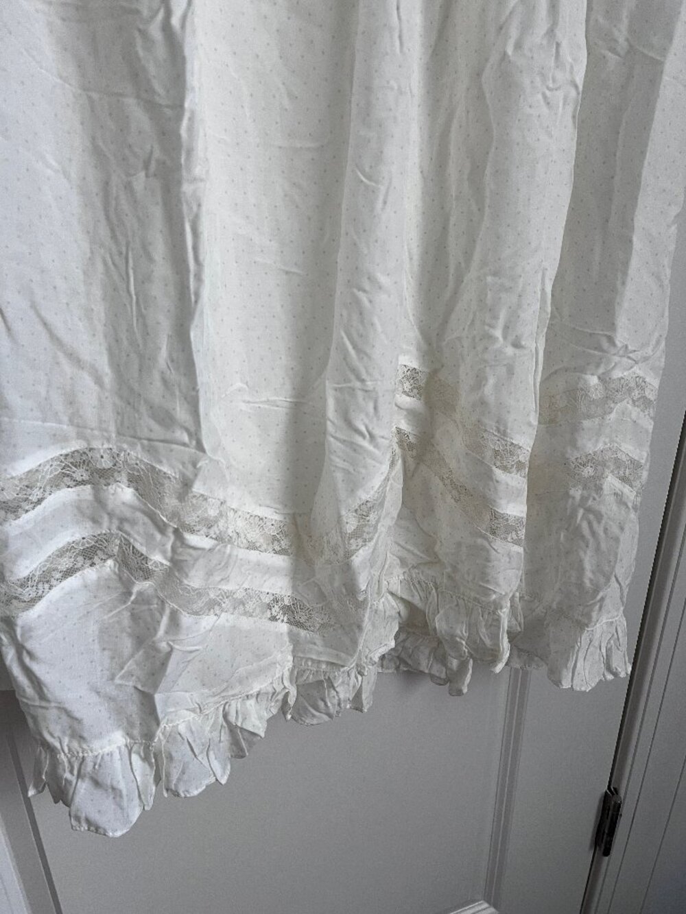 Free People Voile and Lace Midi Slip Dress - Size Large - Picture 9 of 12